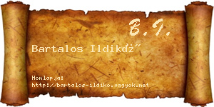 Bartalos Ildikó névjegykártya