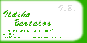 ildiko bartalos business card